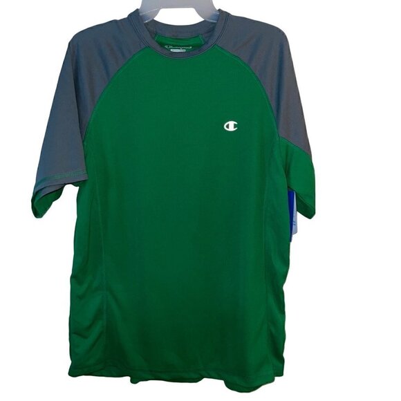 Champion Men's Green & Grey Powertrain Performance Short Sleeve T-shirt - M New - Picture 6 of 8